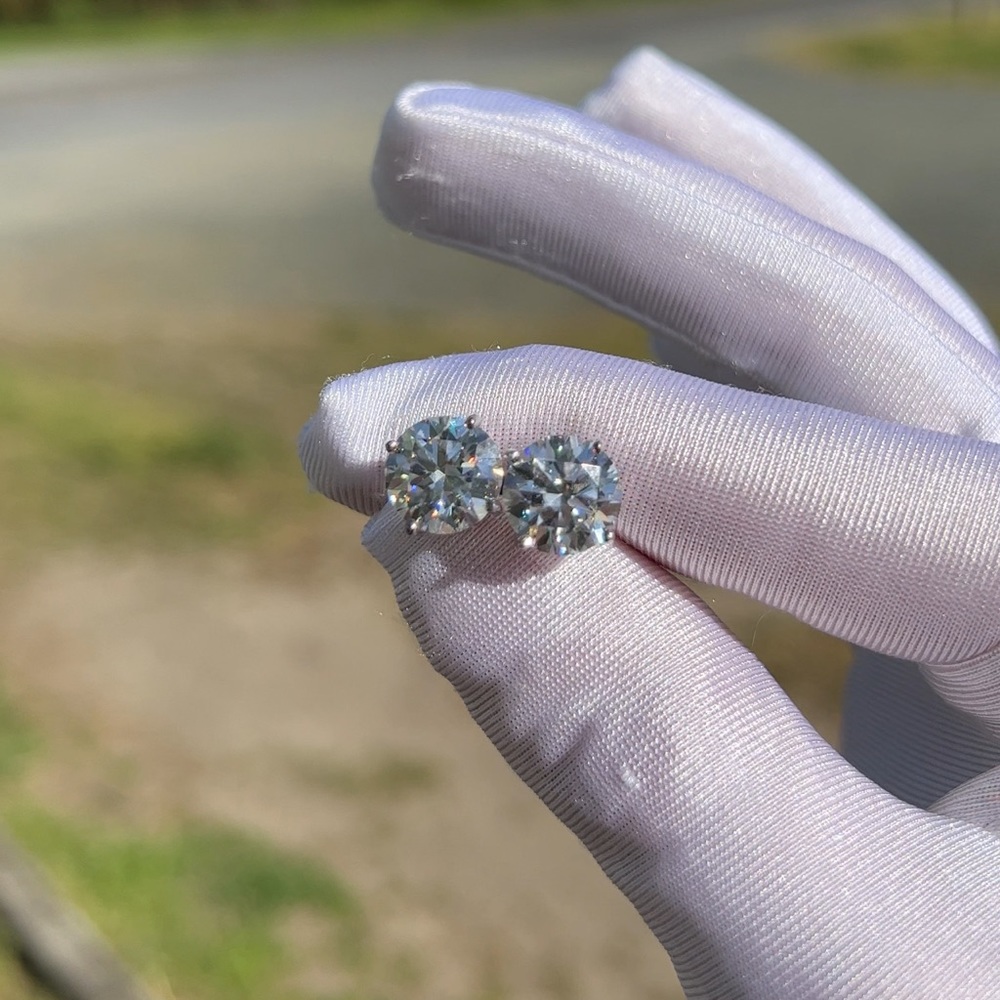 10mm Moissanite Studs Moissanite Diamond Studs